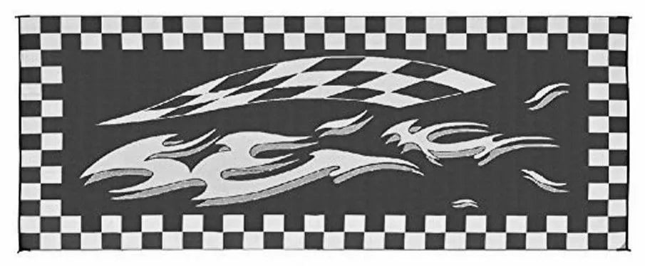 MG INNOVATIVE LLC. Checkered Black/flag Mat, 8x20 - HC1