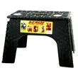 Global Packaging -B&R Plastics 12" E-z Foldz Step Stool Black - 103-6BK