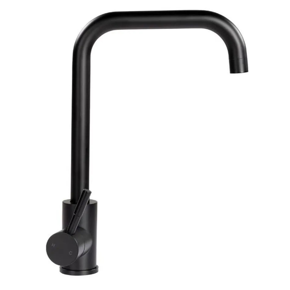 LIPPERT COMPONENTS Inc. Square Gooseneck Faucet - Blac - 2021090597
