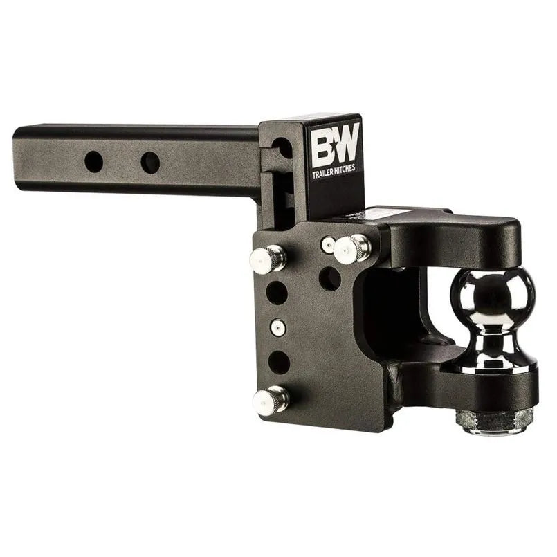 B & W CUSTOM TRUCK BEDS Pintle 2.5in Dual Ball Black 6.5 - TS20053B