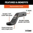 CURT MANUFACTURING LLC 17000 Forged Ball Mount 4IN Dr - 45341