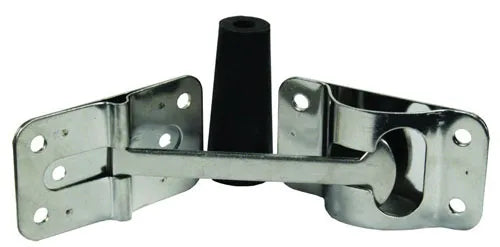 JR PRODUCTS "t" Door Holder 4" Ss With Bumper - 10615