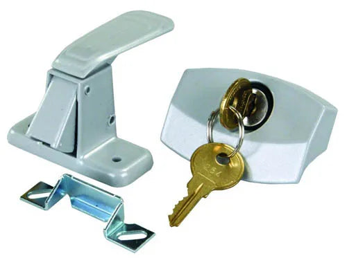 JR PRODUCTS Camper Door Latch, Silver - 10805