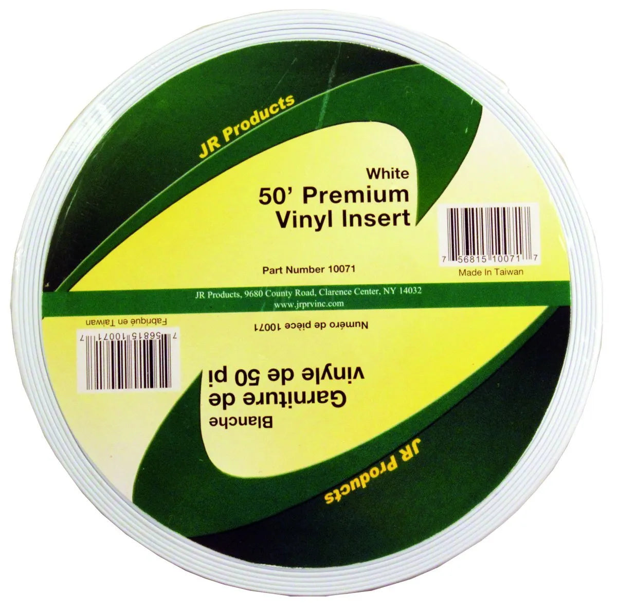 JR PRODUCTS 50' Premium Vinyl Insert, Wht - 10071
