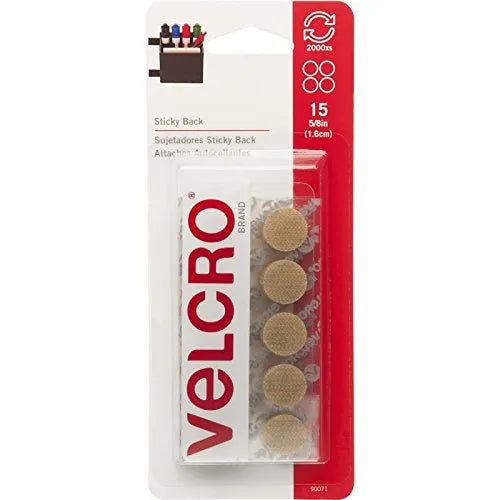 VELCRO USA INC Sticky Back Coins,beige - 90071