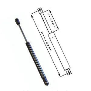 AP PRODUCTS Gas Prop 17.13" Ext Length, 6 - 010-225