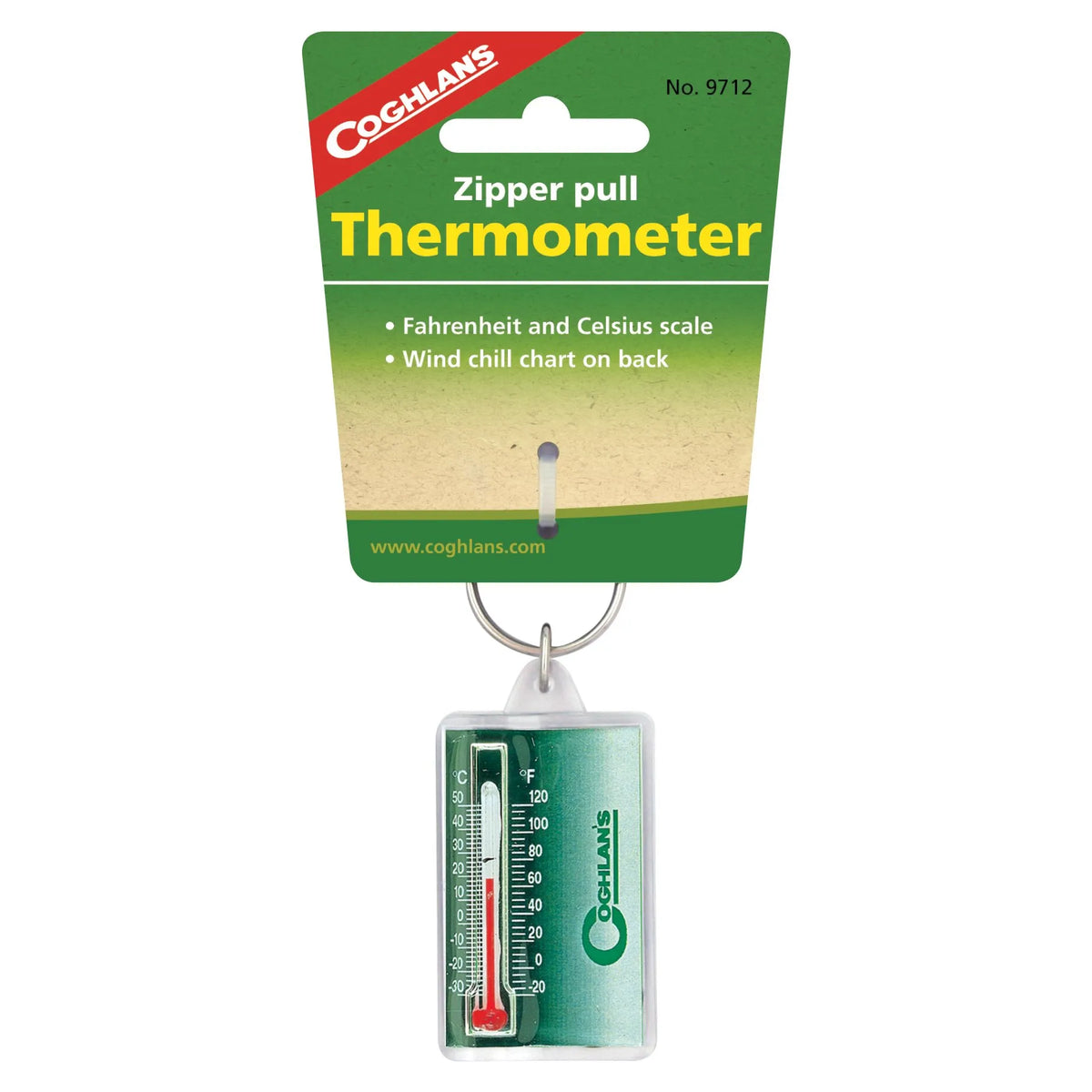 COGHLAN'S Thermometer,zipper Pull - 9712