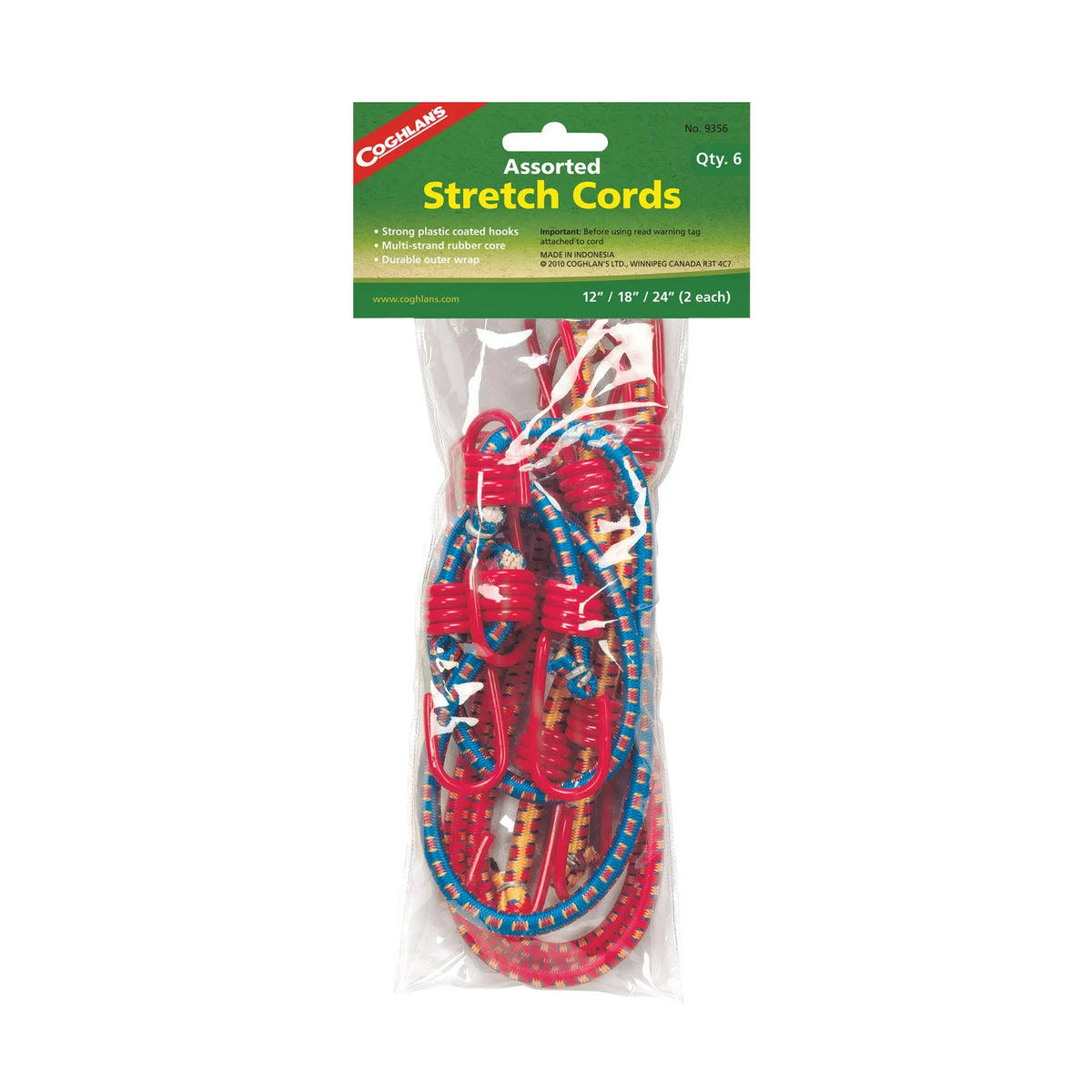 COGHLAN'S Stretch Cord Asst. - Package Of 6 - 9356