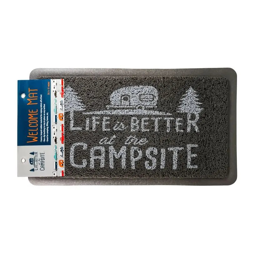 CAMCO MANUFACTURING INC Scrub Rug, Grey/white, Small - 53200