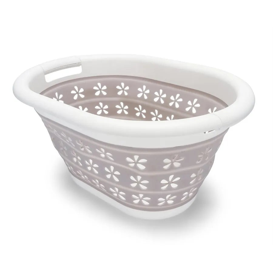 CAMCO MANUFACTURING INC Collapsible Basket, Sm -wht/tp - 51951