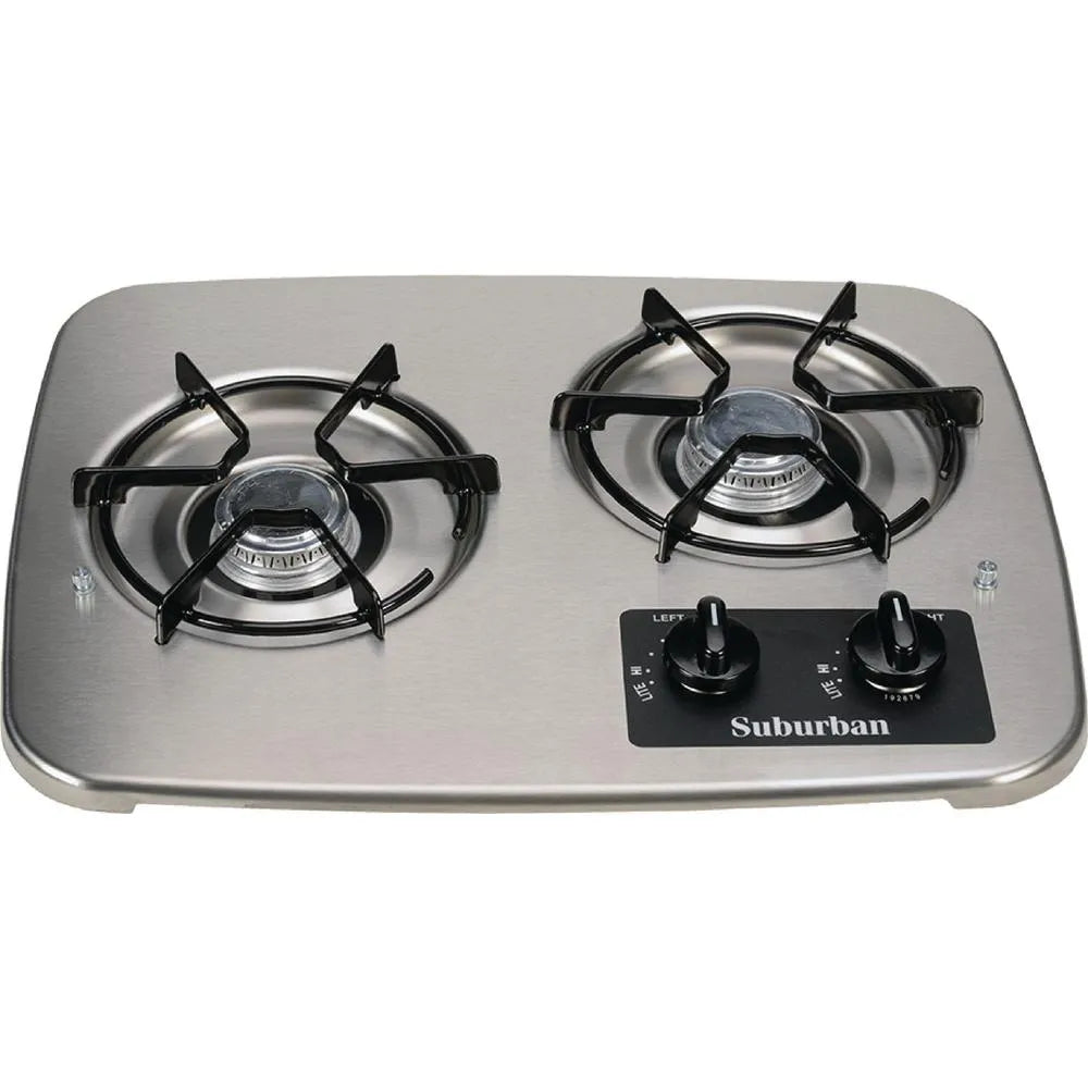 SUBURBAN MANUFACTURING CO 2-BURNER Drop In Cooktop - 3071AST 2937AST
