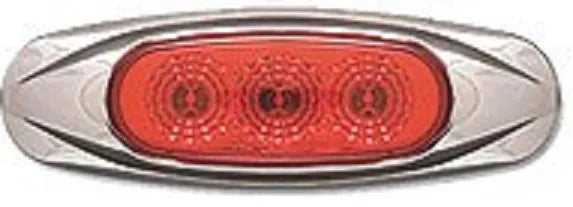 OPTRONICS INTERNATIONAL LED Miroflex Red Star With Chrme - MCL17RBP