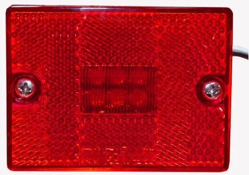 OPTRONICS INTERNATIONAL LED Mark Light;square;stud;red - MCL36RBP