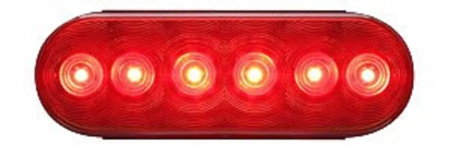 OPTRONICS INTERNATIONAL LED TAIL;6" 6 Diode;recessed;r - STL12RBP