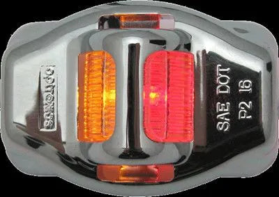 OPTRONICS INTERNATIONAL LED Amb/red M/c Fend Chrm Covr - MCL181ARCRB