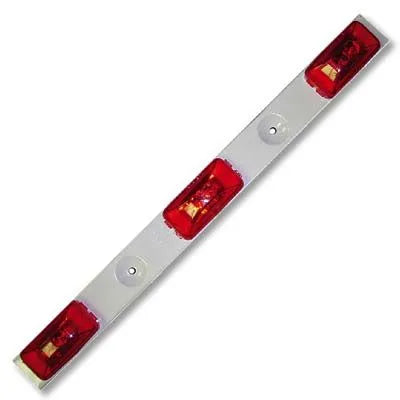 JAMMY INC. Red LED Tri-bar With Black Met - J-5735-3BR