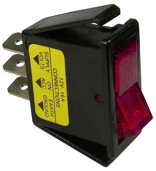 PACIFIC INDUSTRIAL COMP. (PICO) Illuminated Spst Rocker -red - 5530PT