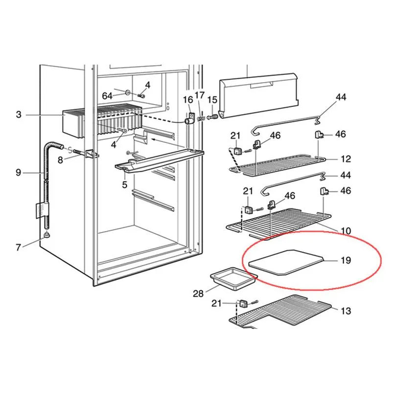 DOMETIC CORP Shelf Plastic - 2931117093