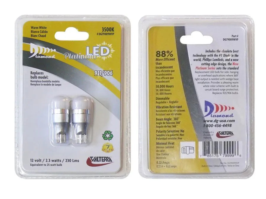 VALTERRA PRODUCTS LLC. LED 2PK White Cap 921 Platinum - DG79009WVP
