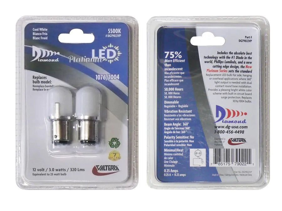 VALTERRA PRODUCTS LLC. LED 2PK White Cap 1076 Platinu - DG79022VP