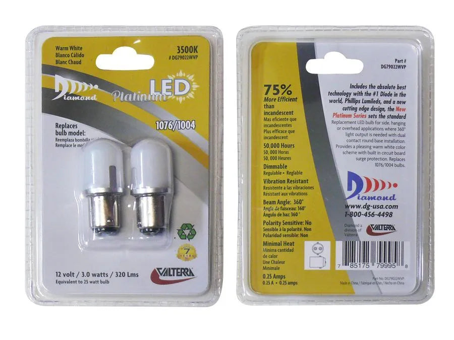 VALTERRA PRODUCTS LLC. LED 2PK White Cap 1076 Platinu - DG79022WVP