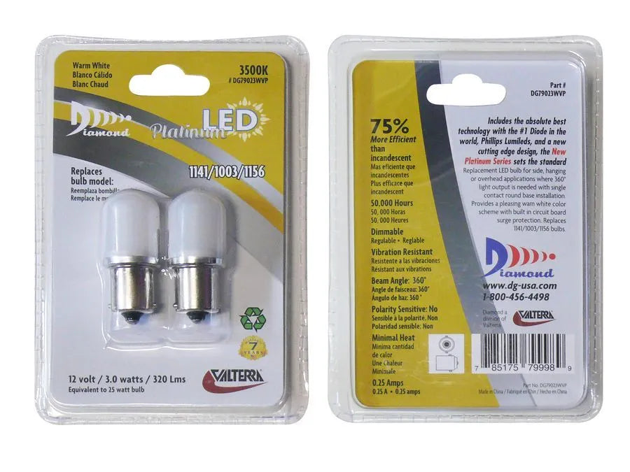 VALTERRA PRODUCTS LLC. LED 2PK White Cap 1141 Platinu - DG79023WVP