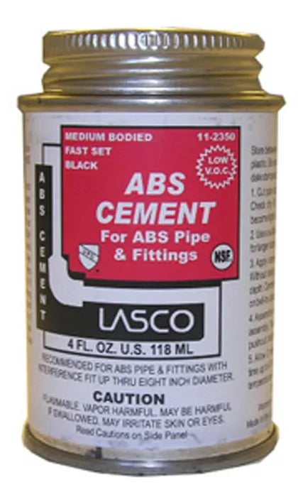 LARSEN SUPPLY ABS Cement 1/4PT Black - 164665