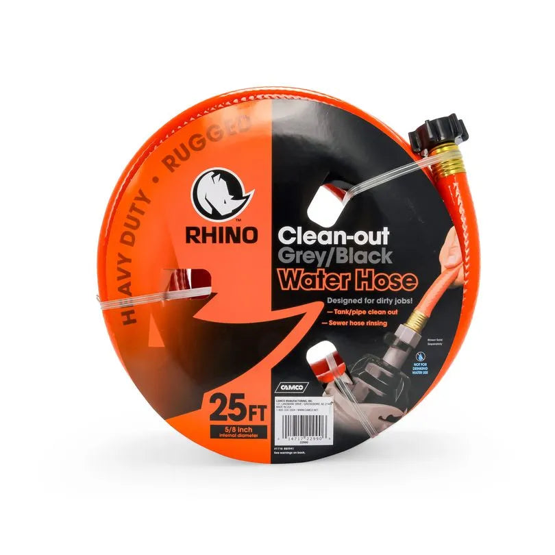 CAMCO MANUFACTURING INC Rhinoflex 25', Clean Out Hose - 22990