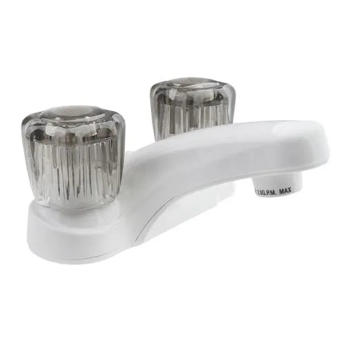 DURA FAUCET RV Lavatory Faucet With Smoked Air Conditioner - DF-PL700S-WT