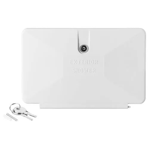 DURA FAUCET RV Exterior Shower Box Door On - DF-SA170D-WT