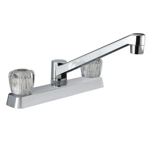 DURA FAUCET Two Handle RV Kitchen Faucet White - DF-PK600A-CP
