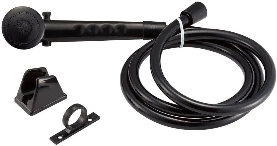 DURA FAUCET RV Shower Head & Hose - Black - DF-SA130-BK