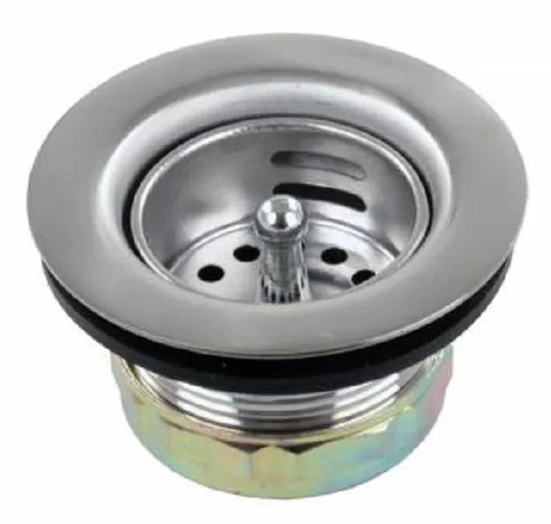 JR PRODUCTS Strainer With Push-in Basket, Chrome - 95325
