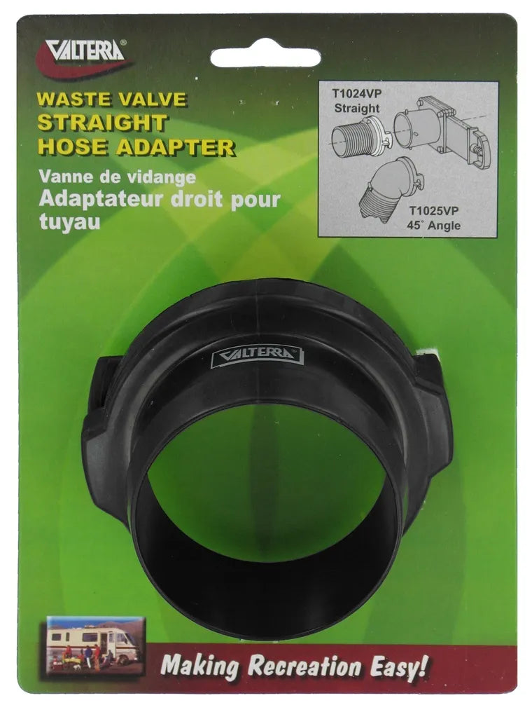 VALTERRA PRODUCTS LLC. 3" Str Hose Adapter -black - T1024VP