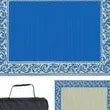 MG INNOVATIVE LLC. Patio MAT,9x12 Blue/beige - RA3
