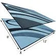 MG INNOVATIVE LLC. Graphic Mat Black/slvr, 8x12 - GA1