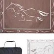 MG INNOVATIVE LLC. Horses Mat, Brown/wh, 8x11 - GH8117