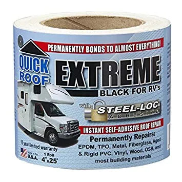 COFAIR PRODUCTS Quick Roof Extreme 4"x25' Blac - B-UBE425