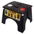 Global Packaging -B&R Plastics 9" E-z Foldz Step Stool Black - 101-6BK