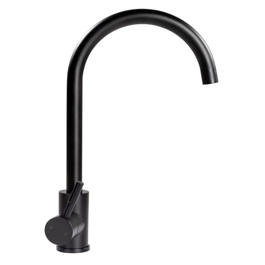 LIPPERT COMPONENTS Inc. Curved Gooseneck Faucet - Blac - 2021090601