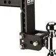 B & W CUSTOM TRUCK BEDS Dual Ball 2in Black With 7"Drop - TS10040B