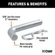 CURT MANUFACTURING LLC 5/8IN Hitch Pin With Clip Pack - 21501