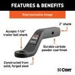CURT MANUFACTURING LLC 17000 Forged Ball Mount 6IN Dr - 45342