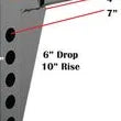 PROGRESS MFG INC. 2 1/2In Sq - 6In drop/10In - 90-02-4325