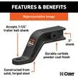 CURT MANUFACTURING LLC 3IN Forged Ballmount 4IN Drop - 45430