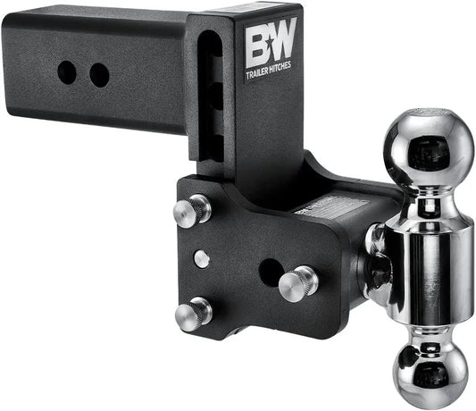 B & W CUSTOM TRUCK BEDS Dual Ball 3in Black 4.5" Drop - TS30037B