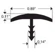 CHARTER INDUSTRIES T-molding Black - 3206-BLACK