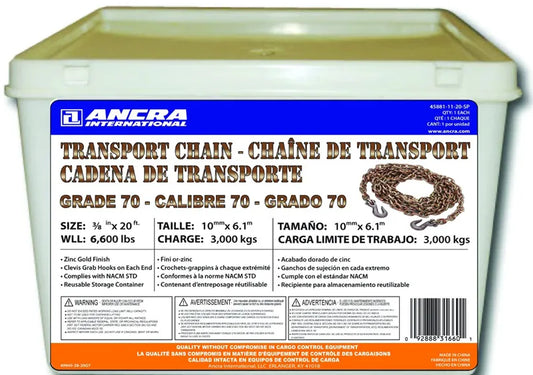 ANCRA INTERNATIONAL LLC Transport Chain 3/8"X20' - 45881-11-20-SP