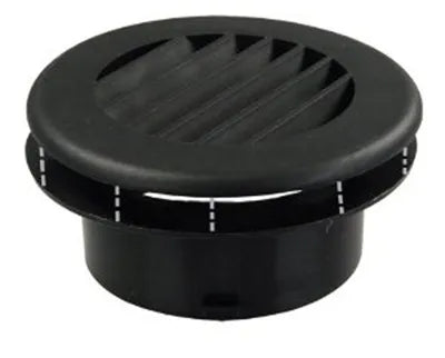 B&B MOLDERS LLC Heat Vent, 4" Dampered, Black - 94268
